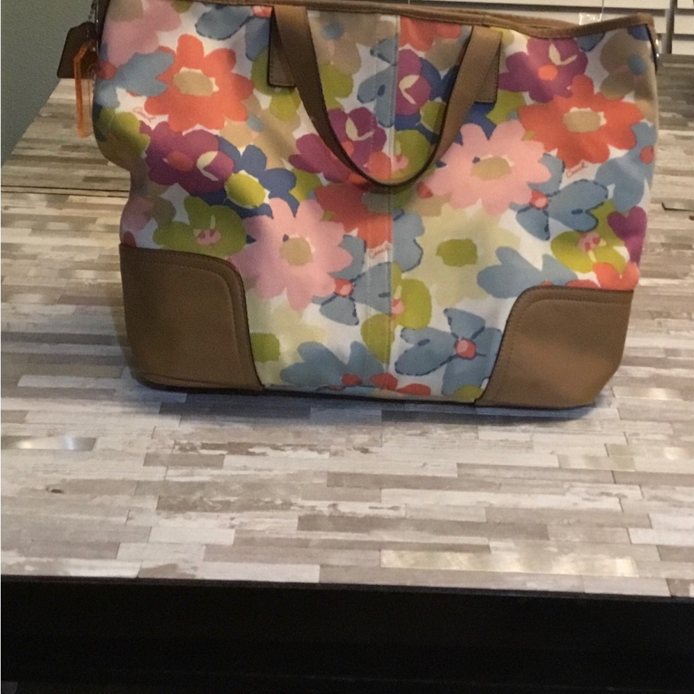 Coach Multi Color Floral Handbag - Picture 2 of 8
